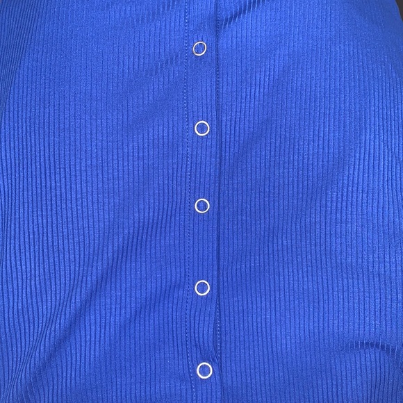 Forever 21 Royal Blue Off-The-Shoulder Midi Dress - Picture 3 of 4